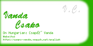 vanda csapo business card